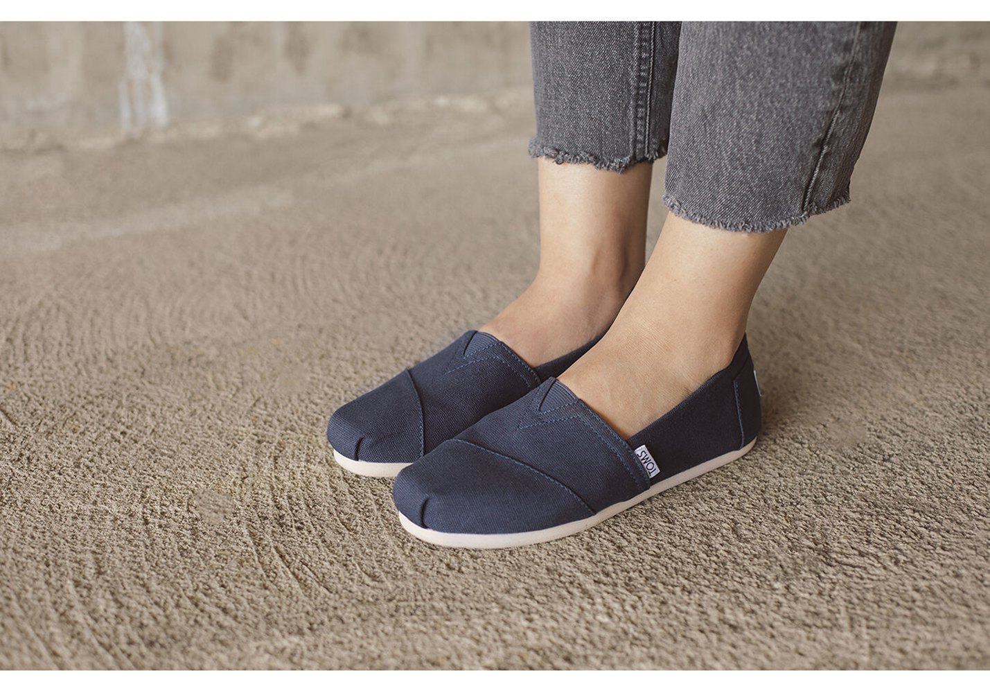 Toms Alpargata Canvas Espadrille Navy - Womens - 63715-BLQY